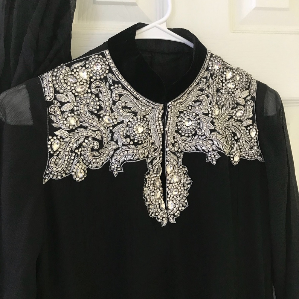 Black anarkali long maxi dress NWT